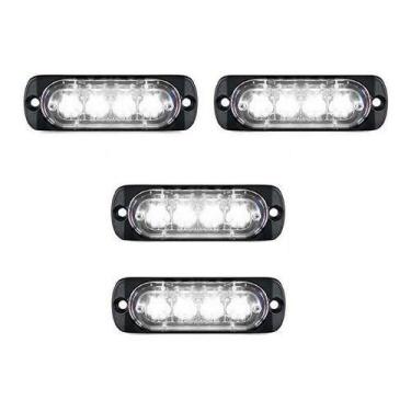 Imagem de Jogo De Luzes Led Para Giroflex E Strobo C/ 4 Leds Caminhão - Strobos 