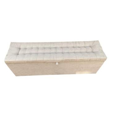 Imagem de Calçadeira Baú Laís 160 Para Cama de Casal Queen  - Negromonte Store, 