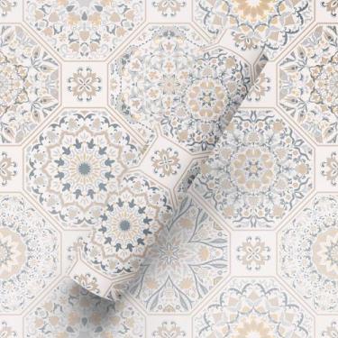 Imagem de Papel De Parede Adesivo Autocolante Tema Azulejo Charmoso Cozinha - Ba