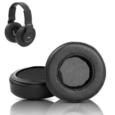 Imagem de HTINDUSTRY Almofadas de substituição compatíveis com AKG K553 K552 K551 K550 Pro Fones de ouvido respiráveis com couro proteico respirável