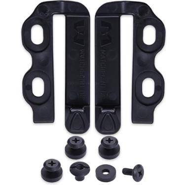 Imagem de [1 par] Clipes de velocidade Dura-Grip para coldres OWB - (preto) - (4,4 cm) - (com ferragens de montagem) - (par) - Encaixe e desencaixe rápido, suporte seguro de cinto, polímero Tufmax durável,