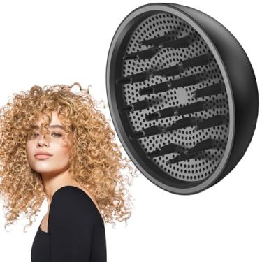 Imagem de Difusor de cabelo, acessório difusor LAMPICK para secador de cabelo para cabelos cacheados e ondulados, difusor de cabelo para cabelos cacheados para salão de beleza, academia, mulheres, homens e