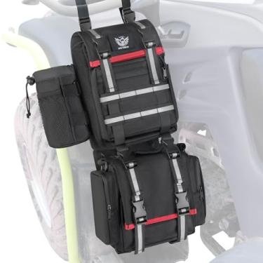 Imagem de SKYJDM Bolsa de para-choque para quadriciclo impermeável, destacável para quadriciclos, com suporte para bebidas e refrigerador, compatível com Sportsman Polaris Scrambler Grizzly Kingquad Cfmoto