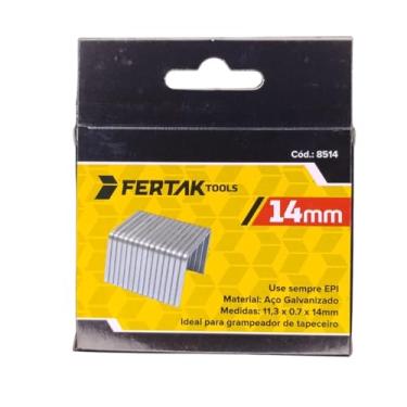 Imagem de Grampos Galvanizados de 14 mm para Tapeçaria, Pacote de 1000 Unidades