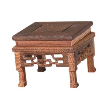 Imagem de Ｂｅｓｇａ Exibição de mesa de mesa Base de madeira com base em jóias de jóias Multadual Exibir portador de vaso de vaso para jóias externas de estatuetas em, 10.5 Cm X 10.5 Cm X