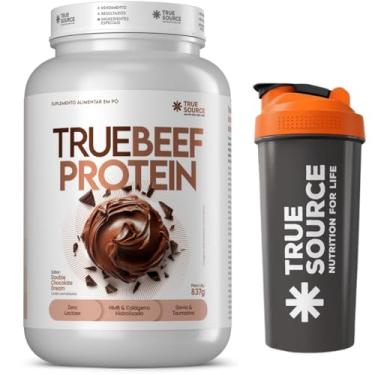 Imagem de Combo True Beef Protein - Whey Protein da Carne - True Source + Coqueteleira Oficial (837g, Chocolate)