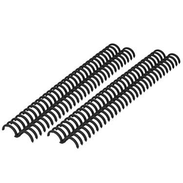 Imagem de Fichário de Folhas Soltas Com 30 Buracos, Anéis Espirais de Plástico, Espinhos de Ligação para Livro de Papel, Scrapbook, Material Escolar de Escritório (Preto)