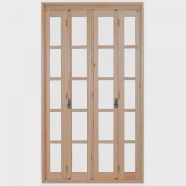 Imagem de Porta de Madeira Balcão Pantográfica 213x120cm com Batente de 9,4cm ewk 496 Rondosul