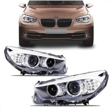 Imagem de Par Farol Para Bmw Serie 5 11 12 13 14 Eletrico C/ Motor Led - TYC