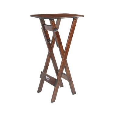 Imagem de Mesa Bistrô Bar 45x54cm Dobrável Em Madeira Maciça - Imbuia - Marrom