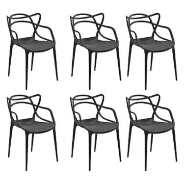 Imagem de Kit 6 Cadeira Allegra Preta