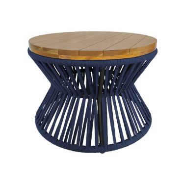 Imagem de Mesa De Centro Ampulheta Corda Náutica Azul Marinho - Azul