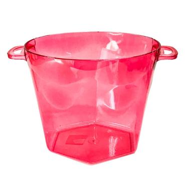 Imagem de Balde De Gelo Acrílico Vermelho Cristal - 4250ml