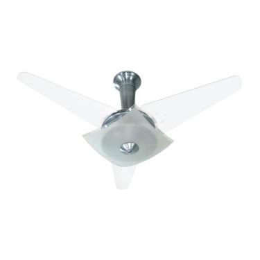 Imagem de Ventilador De Teto Quadrimax Tron Alumínio Escovado 3 Pás Brancas 110V