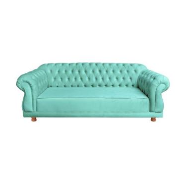 Imagem de Sofá Chesterfield Capitone Elisabeth Suede 1,80cm - novo encanto, ACQU