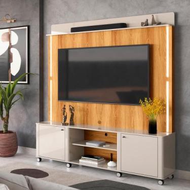 Imagem de Home Para TVs 75 Polegadas 2 Portas Pequim Off White Freijó - CASA H