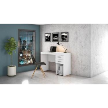 Imagem de Mesa de estudo iara 2 gavetas fechadura com chave - JCM MOVELARIA, BRA