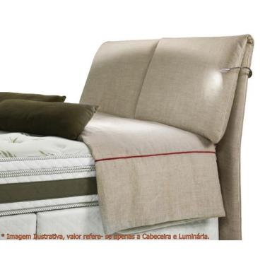 Imagem de Cabeceira Super Confort Zila Bege com Luminaria King 2,15 MT (LARG) - 