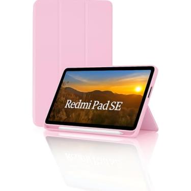 Imagem de Capa Case PREMIUM para Redmi Pad SE 11" com Compartimento para Pencil Anti-impacto Tampa Magnética (Rosa Lavanda)