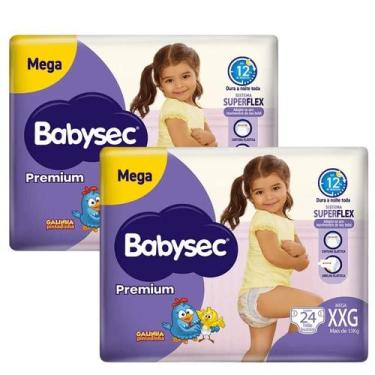 Imagem de Kit 2 Fraldas Babysec Galinha Pintadinha Premium Mega XXG com 24 unida