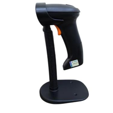 Imagem de Leitor de Código de Barras Sem Fio com Suporte, Scanner Óptico Bidirecional, USB Recarregável, Leitura de Boletos Bancários, Concessionárias e DANFEs