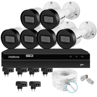 Imagem de Kit Cftv 6 Câmeras Ip Intebras 1230b Poe Nvd Intelbras 1408