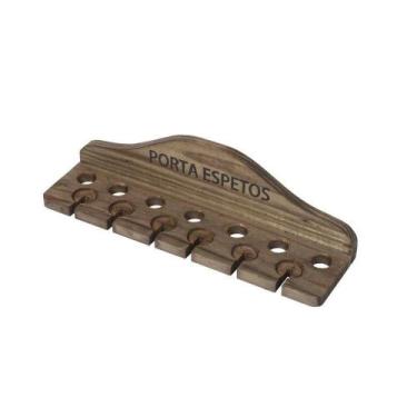 Imagem de Porta Espeto Rústico De Madeira Pinus - Stolf