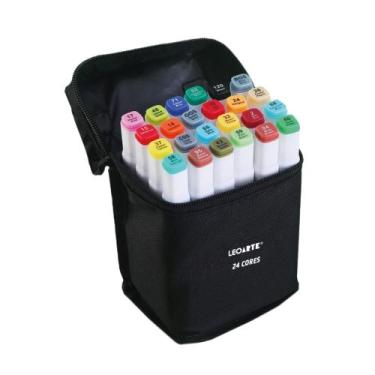 Imagem de Caneta Marcador Dual Tip Profissional e Artistico - Estojo Tecido c/ 2