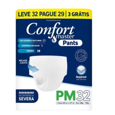 Imagem de Fralda Calça Geriátrica Confort Master Pants Com 32 Und PM e GEG Incon
