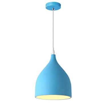 Imagem de CHENKUI Abajur Nordic Macaron, lustres modernos para sala de jantar, sala de estar, luz de teto interna, luminárias de design de moda base E26/E27, linha ajustável de altura industrial para ilha de