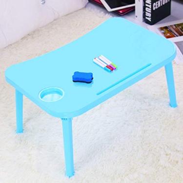 Imagem de Bandejas de cama de servir café da manhã ajustáveis dobráveis com flip top e pernas suporte de mesa de computador mesa dobrável para laptop mesa de notebook (cor: C) (preto)