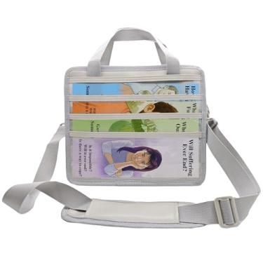 Imagem de ASVP Shop Bolsa de Ministério Testemunha de Jeová Testemunha de Jeová com alça - Porta-retratos e revistas para serviço de campo, escola pioneira, Cinza