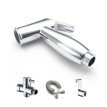 Imagem de MINJING Bidê de banheiro conjunto de cabeça de chuveiro bidê portátil ducha WC pulverizador de água vaso sanitário jato torneira spray muçulmano