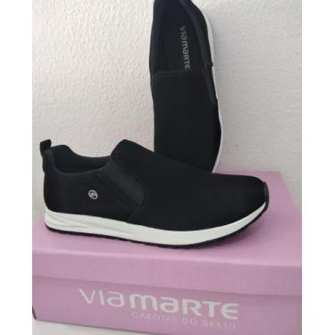 Imagem de Tenis Slip Preto casual fácil calçar  - Via Marte, 38