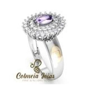 Imagem de Anel de formatura feminino - COLMEIA JÓIAS, Roxo, +-3,5