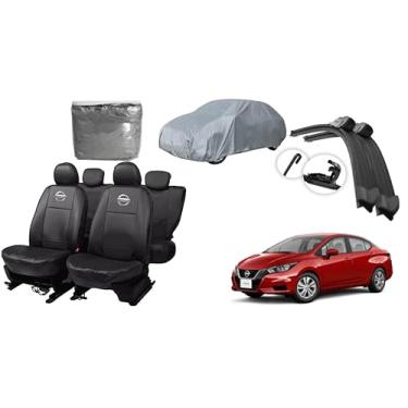 Imagem de Capa de couro +Capa de cobrir + Limpador de para - brisa -Nissan versa 19-22