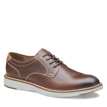 Imagem de Johnston & Murphy Sapato masculino de bico liso Hodges, Marrom oleado integral, 46