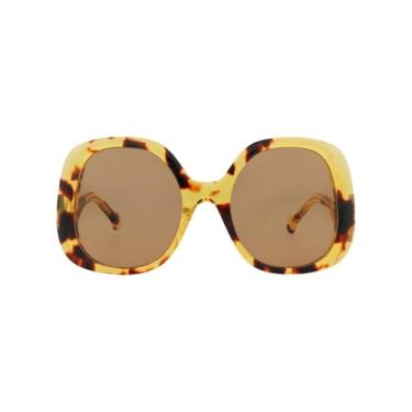 Imagem de Gucci Óculos de sol de acetato de armação redonda