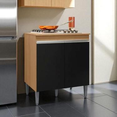 Imagem de Balcão Armário De Cozinha Multiuso Para Cooktop Com Tampo 4 Ou 5 Bocas