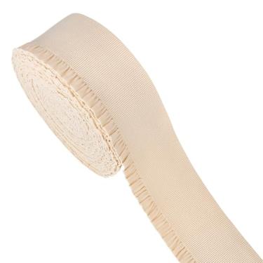 Imagem de BENECREAT Faixa elástica com acabamento em renda de chicote de mamão de 2 metros, faixa elástica de costura de poliéster de 6 cm de largura, alta elasticidade para cintas, calças, roupas e artesanato