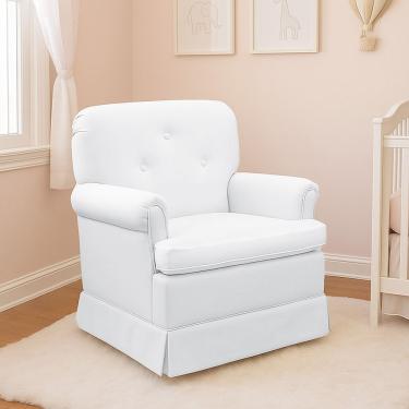 Imagem de Poltrona De Amamentação Base Balanço Lígia Sintético Branco E03 - D'rossi