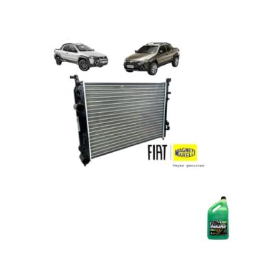 Imagem de Kit Radiador Palio 1.6/1.8 16V Fire + Aditivo Paraflu Verde Pronto Uso 5 Litros