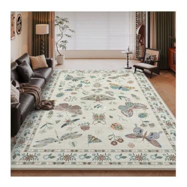 Imagem de HGTRH Tapetes de área para quarto, sala de estar, estilo boêmio, lavável, TPR antiderrapante, não grosso, pilha para sala de jantar, cozinha, escritório, A, 20 x 3 m