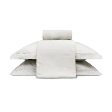 Imagem de Jogo De Cama Percal 300 Fios Treccenti Queen - Appel - Névoa