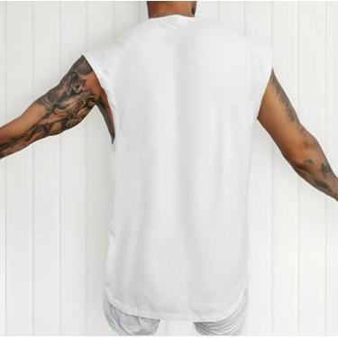 Imagem de Regata Oversized Machao Ruthles Algodão Malha 30.1 Verão - AL7, Branco