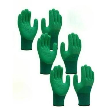 Imagem de Luva Tricotada com Látex Para Construção, Manutenção e Jardinagem(KIT 3 PARES,GG)