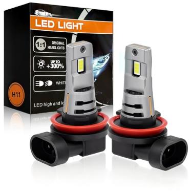 Imagem de Inorising Lâmpadas LED de neblina H11/H7/H8 14000 lúmens 6500K luz branca 1:1 substituição para carros SUVs, Play and Plug (H11)