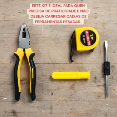 Imagem de Mini Jogo De Ferramentas Alicate Ponteira Dupla Trena Manutenção Domés