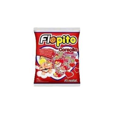 Imagem de Pirulito Flopito Coracao Vermelho Florestal 500G
