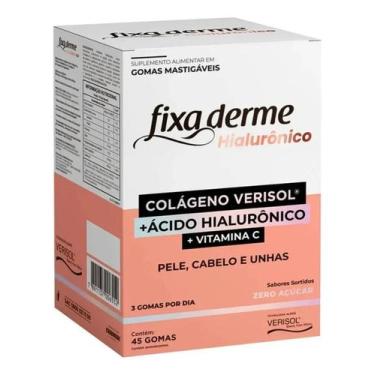 Imagem de Suplemento Fixa Derme Hialurônico Gomas Colágeno Verisol Vit - Congrat